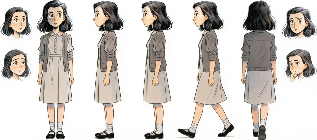 Anne Frank | 2D Animation Created with AI — storyboard